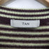 タン TAN 25AW CASHMERE STRIPED KNIT VEST WITH LONG SCARF レディース FREE