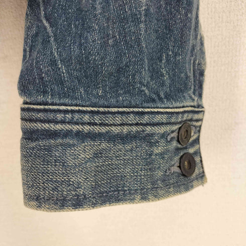 ディーゼル DIESEL バックスター刺繍 ダメージ加工 デニムジャケット メンズ import:L