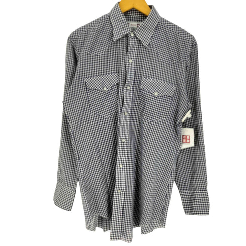 エイチバーシー H BAR C 70S USA製 ギンガムチェック L/S ウエスタン シャツ メンズ 15 1/2 33