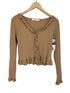 マウジー moussy RIB FRILL L/S カーディガン レディース FREE