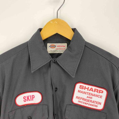 ディッキーズ Dickies 企業ワッペン L/S ワークシャツ メンズ import:M