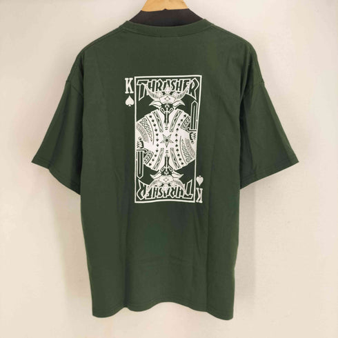 スラッシャー THRASHER SKATE AND DESTROY刺繍 バックプリント S/S Tシャツ メンズ import:L