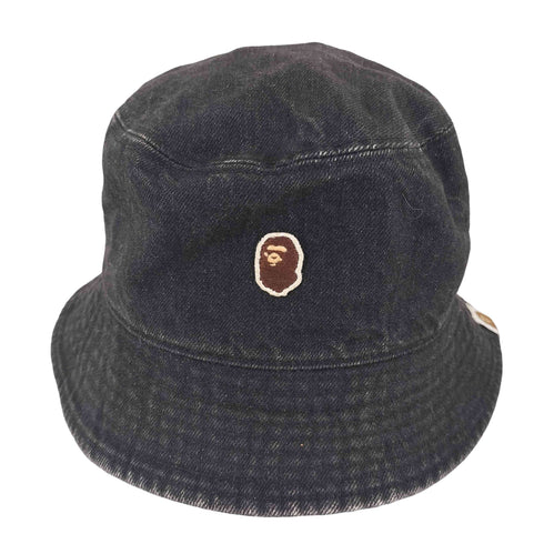 アベイシングエイプ A BATHING APE ワッペン刺繍 デニムライクバケットハット メンズ