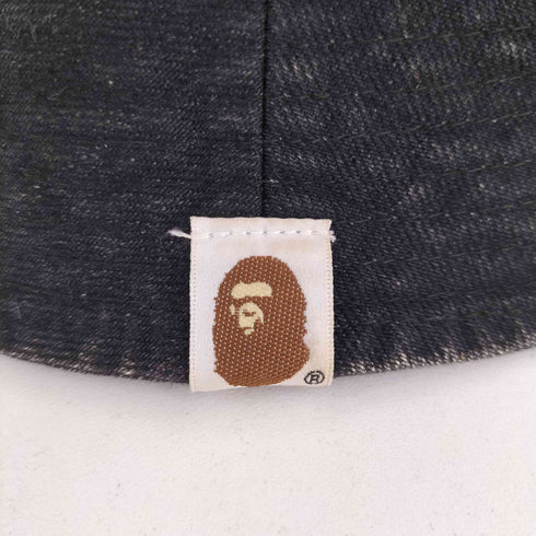 アベイシングエイプ A BATHING APE ワッペン刺繍 デニムライクバケットハット メンズ