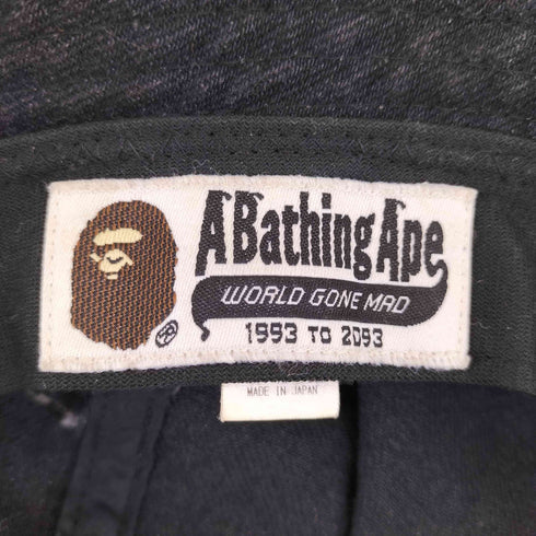 アベイシングエイプ A BATHING APE ワッペン刺繍 デニムライクバケットハット メンズ