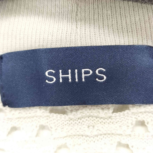シップス SHIPS アイレット クルーネック プルオーバー レディース