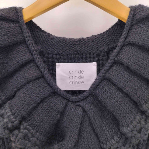 Crinkle Crinkle Crinkle hand knit ruffle vest ハンドニット ラッフルベスト レディース FREE