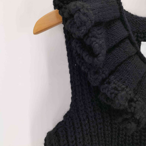 Crinkle Crinkle Crinkle hand knit ruffle vest ハンドニット ラッフルベスト レディース FREE