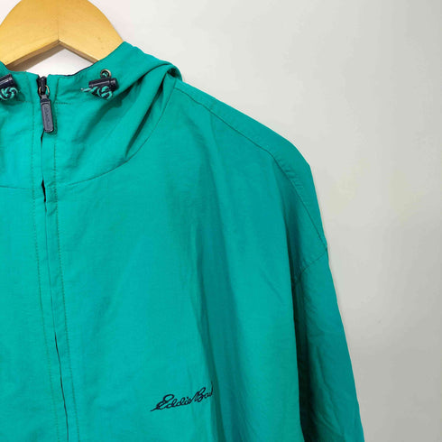 エディーバウアー Eddie Bauer 90s 黒タグ後期 バイカラー ナイロン アノラックパーカー プルオーバージャケット メンズ import:L