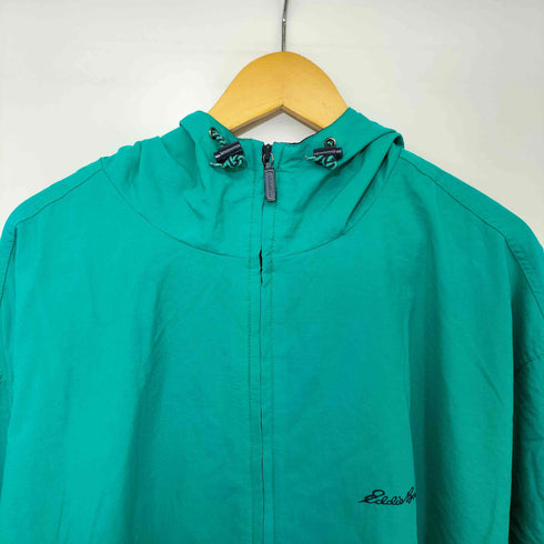 エディーバウアー Eddie Bauer 90s 黒タグ後期 バイカラー ナイロン アノラックパーカー プルオーバージャケット メンズ import:L