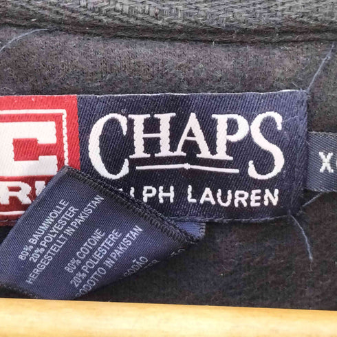 チャップスラルフローレン CHAPS RALPH LAUREN 90S~00S ハーフジップ スウェット メンズ import:XL