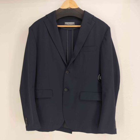 ビューティーアンドユースユナイテッドアローズ BEAUTY & YOUTH UNITED ARROWS リサイクル ポリエステル 2ボタン ジャケット ストレッチウォッシャブル セットアップ メンズ M