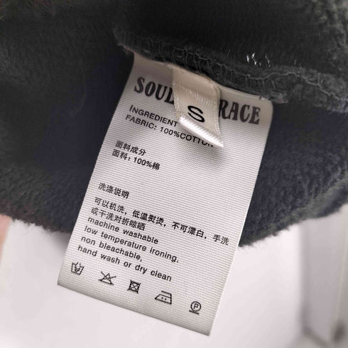 SOUL EMDBRACE ダメージ加工 フロントプリントワイドプルオーバーパーカー Y2K レディース S