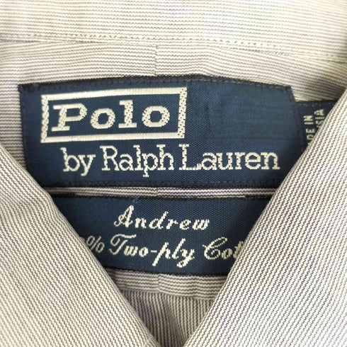 ポロバイラルフローレン Polo by RALPH LAUREN Andrew ポニー無し ストライプ柄コットン L/S Shirt メンズ 41-84