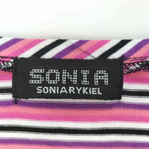 ソニアリキエル SONIA RYKIEL ボーダー柄 ボンボン S/S Tシャツ レディース JPN:40