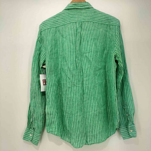 ポロラルフローレン POLO RALPH LAUREN RELAXED FIT ポニー刺繍 ストライプ リネンシャツ メンズ import:S