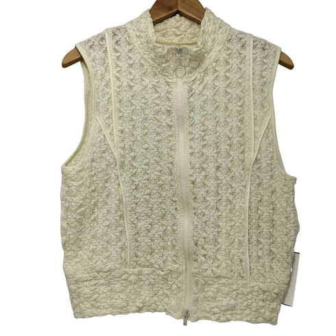 レイビームス Ray BEAMS 25SS レース ハイネック ジップ ベスト レディース