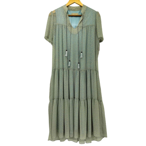 sahri LONDON 花柄 S/S ティアード ワンピース 半袖 レディース