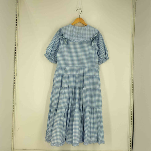 ピンクハウス PINK HOUSE 22SS セーラーカラーギンガムチェックミディワンピース レディース FREE