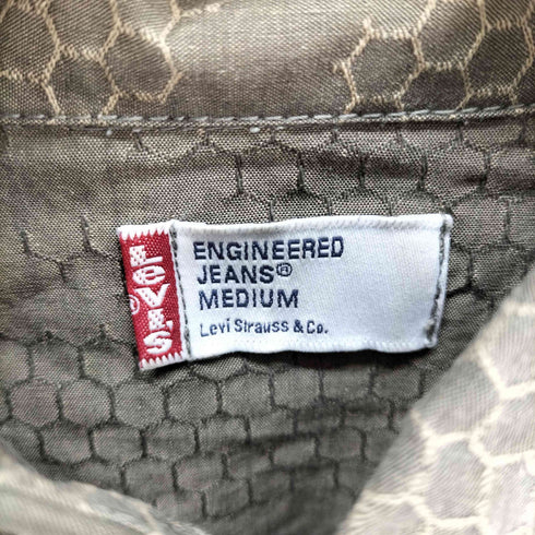 リーバイス Levis ENGINEERED ハニカム柄 ボタンダウン コットン シャツ メンズ import:M