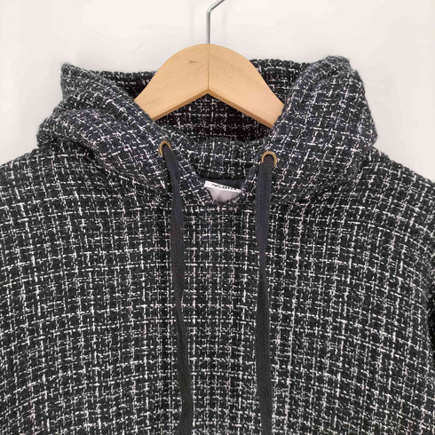 エックスガール X-girl TWEED JERSEY HOODIE ツイード プルオーバーパーカー レディース JPN:M