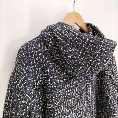 エックスガール X-girl TWEED JERSEY HOODIE ツイード プルオーバーパーカー レディース JPN:M