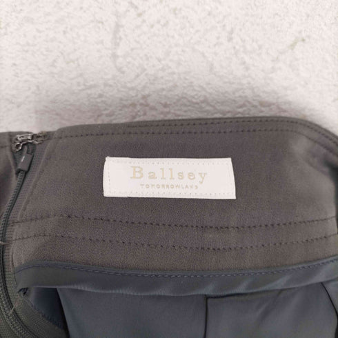 ボールジー BALLSEY ブラッシュドサテン サイドポケットタイトスカート レディース 32