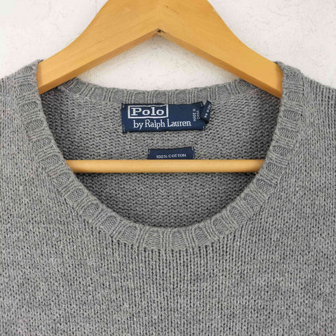 ポロバイラルフローレン Polo by RALPH LAUREN 90s ポニー刺繍 コットンニット メンズ XL