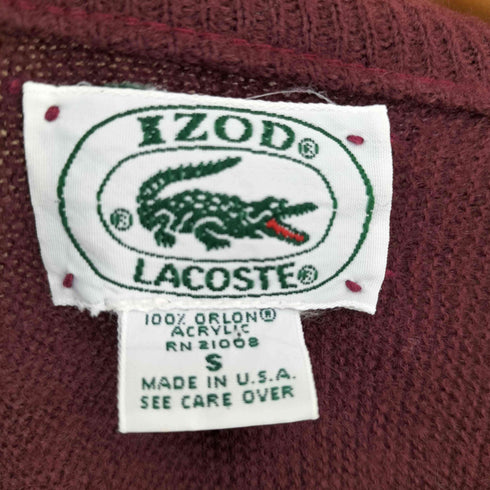 アイゾッドラコステ IZOD LACOSTE 80-90s USA製 Vネック アクリル ニット メンズ S