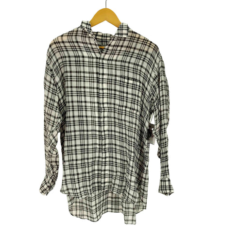 コムデギャルソンオム COMME des GARCONS HOMME シワ加工 比翼 リネン ギンガムチェック シャツ メンズ