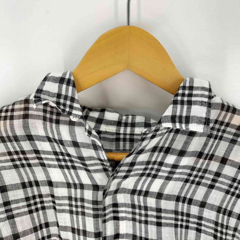 コムデギャルソンオム COMME des GARCONS HOMME シワ加工 比翼 リネン ギンガムチェック シャツ メンズ