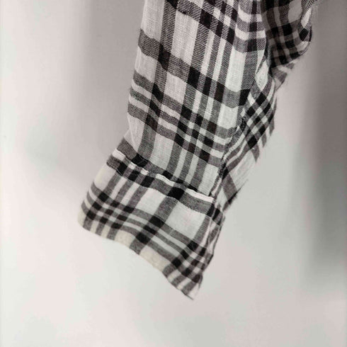 コムデギャルソンオム COMME des GARCONS HOMME シワ加工 比翼 リネン ギンガムチェック シャツ メンズ