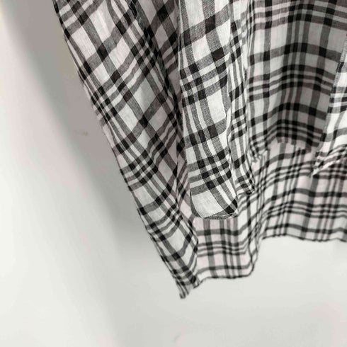 コムデギャルソンオム COMME des GARCONS HOMME シワ加工 比翼 リネン ギンガムチェック シャツ メンズ