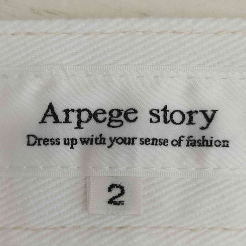 アルページュストーリー Arpege story 23SS クラッシュ カーブデニムパンツ レディース JPN:2