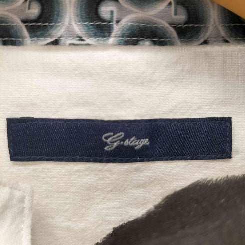 ジーステージ G-Stage 綿麻 シャンブレー プルオーバー 七分丈 シャツ メンズ JPN:48