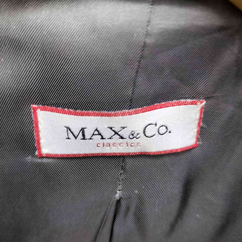 マックスアンドコー MAX&CO. ブルガリア製 比翼 ダブルジップ ウール アクリル ジャケット レディース EUR:38
