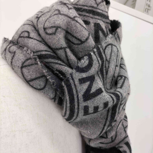 バーバリー BURBERRY TBモノグラム カシミア チェック柄 リバーシブル フリンジ マフラー メンズ