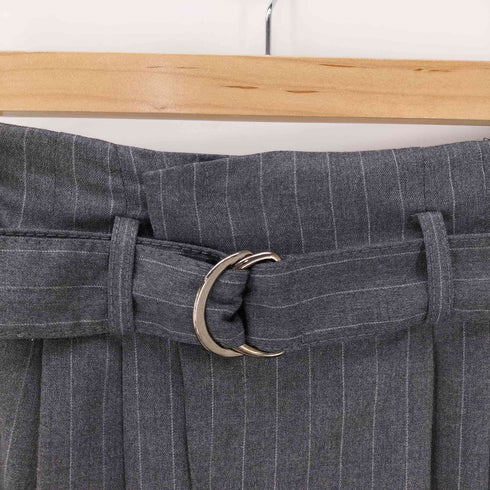 ザラ ZARA ベルト付きストライプスラックスパンツ レディース JPN:XS