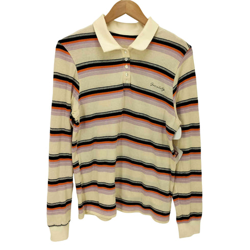 メゾンスペシャル MAISON SPECIAL MULTI BORDER POLO SHIRT マルチ ボーダー L/S ポロシャツ レディース