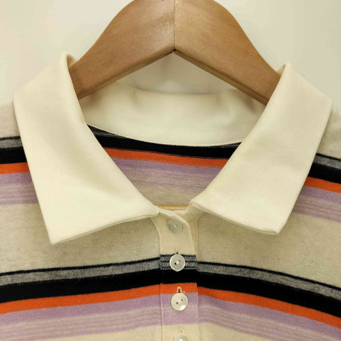 メゾンスペシャル MAISON SPECIAL MULTI BORDER POLO SHIRT マルチ ボーダー L/S ポロシャツ レディース