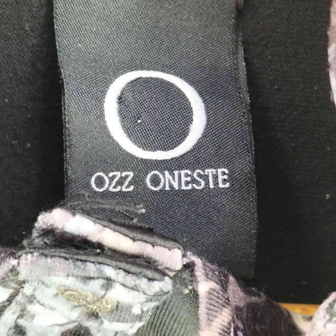 オッズオネスト OZZ ONESTE レース 異素材 花柄 ハイネック ストレッチ シャツ Y2K レディース