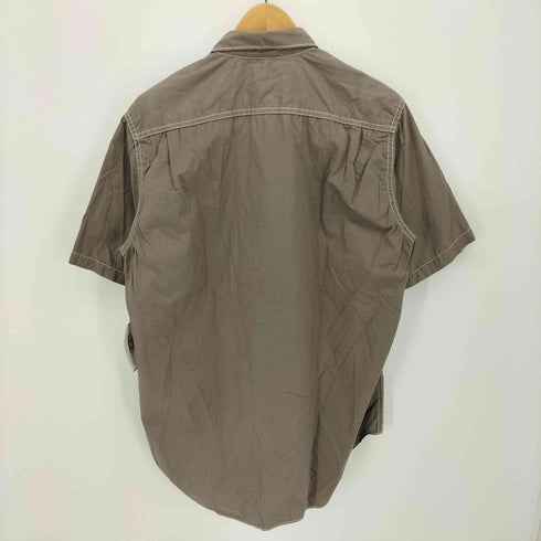 コムデギャルソンオム COMME des GARCONS HOMME 06ss 製品染め ホワイトステッチ コットン 半袖 シャツ メンズ JPN:M