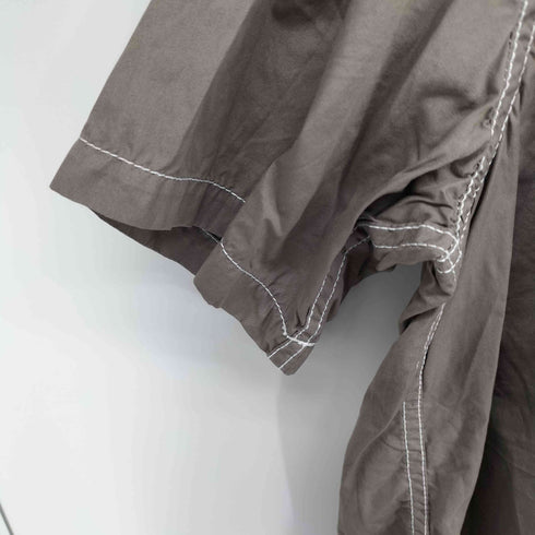 コムデギャルソンオム COMME des GARCONS HOMME 06ss 製品染め ホワイトステッチ コットン 半袖 シャツ メンズ JPN:M