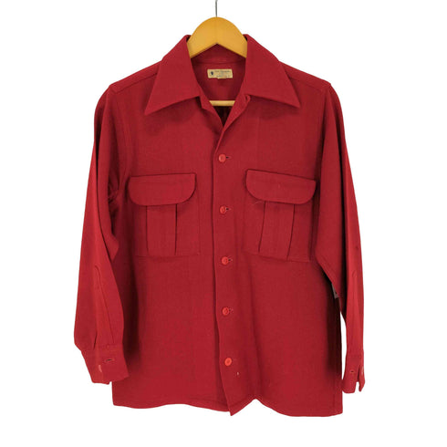 ヴァンヒューゼン VAN HEUSEN ウール オープンカラーシャツ メンズ import:S