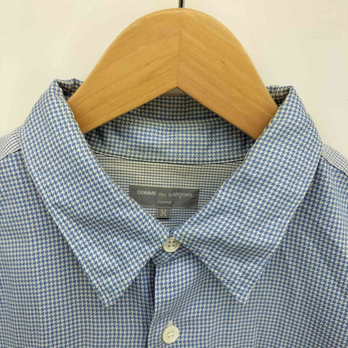 コムデギャルソンオム COMME des GARCONS HOMME 03aw 田中オム ハウンドトゥース ストライプ切り替え 長袖 シャツ メンズ import:M
