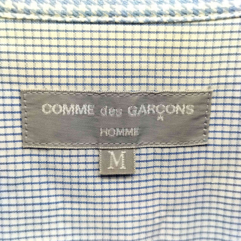 コムデギャルソンオム COMME des GARCONS HOMME 03aw 田中オム ハウンドトゥース ストライプ切り替え 長袖 シャツ メンズ import:M