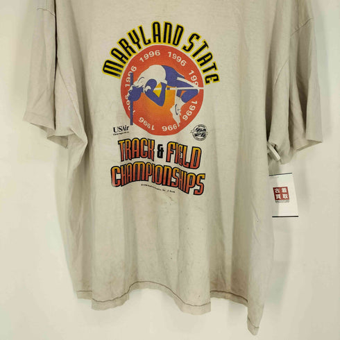 ヘインズ Hanes 陸上競技プリント S/S シングルステッチ Tシャツ メンズ import:XL