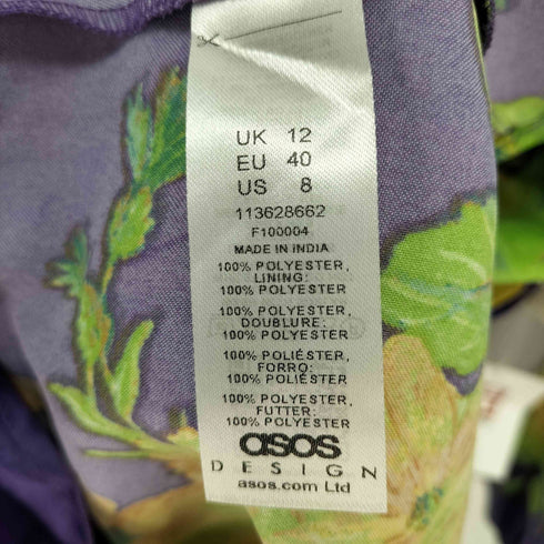 エイソス asos サテン ボウタイ ワンピース ドレス レディース US:8