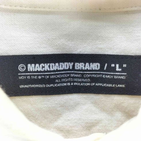 マックダディー MACKDADDY L/S コットン ボタンダウン シャツ メンズ import:L
