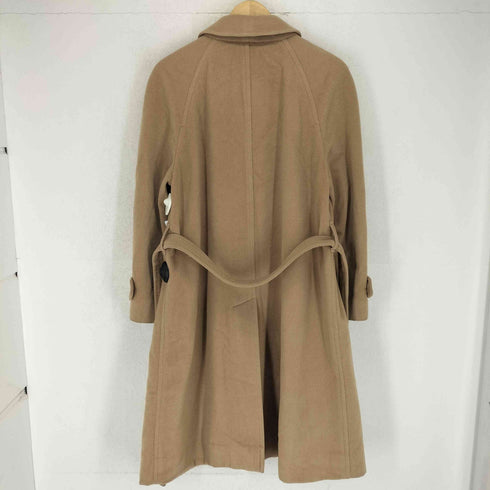 バーバリーズ BURBERRYS PURE CASHMERE カシミヤ 比翼 ステンカラーコート レディース